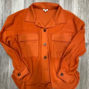ORANGE FLEECE SHACKET